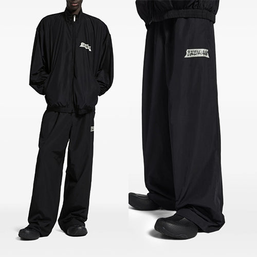 발렌시아가 마스킹 테이프 트랙 팬츠 블랙