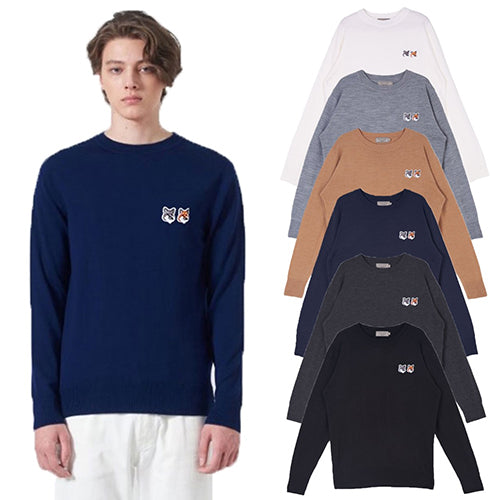 (국내배송) 메종키츠네 더블패치 니트 재입고!! ~6Color~