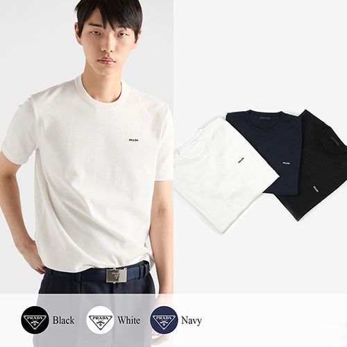 (국내배송, 당일출고) 프라다 레터링 로고 반팔 니트 ~3Color~