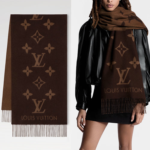루이비통 레이캬비크 머플러 브라운