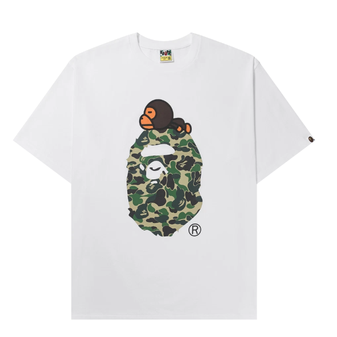 (국내배송, 당일출고)베이프 카모 마일로 온 빅 에이프 티셔츠~2Color~