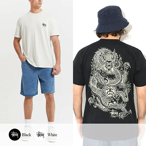 (국내배송, 당일출고)  스투시 드래곤 반팔 티셔츠 ~2Color~