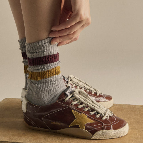 골든구스 트루 스타 스니커즈 버건디