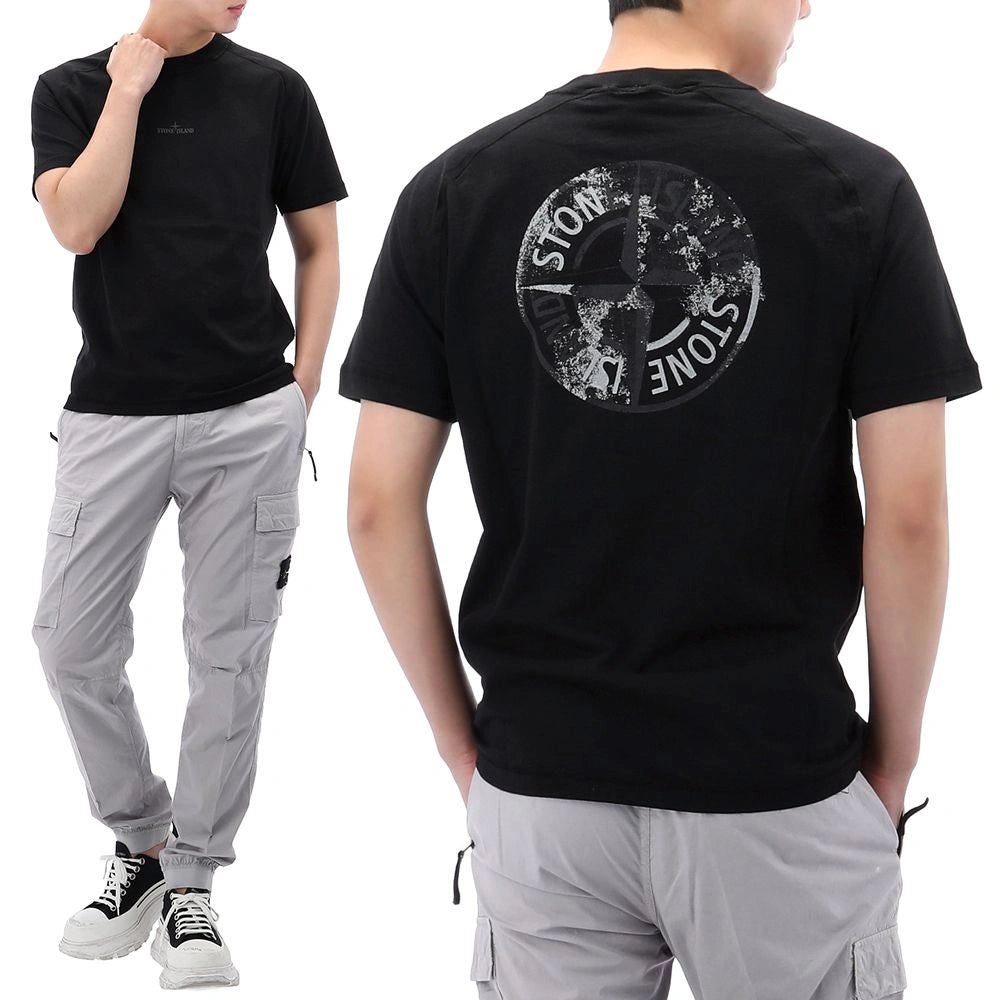 (국내배송) 스톤 아일랜드 스톤 백 로고 프린팅 반팔 티셔츠 ~4Color~